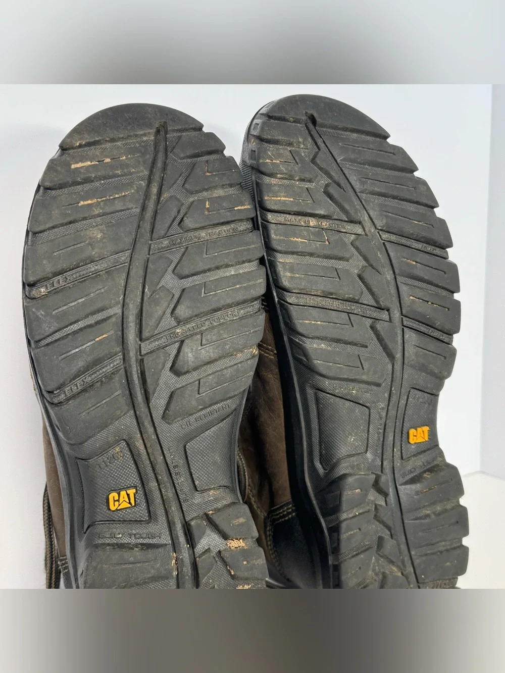 Caterpillar CAT Men’s 9.5 Wide P90802 Steel Toe Leather Work Boots Brown Outdoor